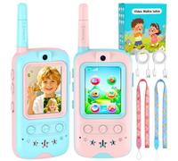 JYUHA Video Walkie Talkies for Kids 2PCS with Camera & Voice Changer