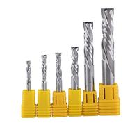 Jyuiipcz 1Pcs 3.175/4/5/6/8/10mm UP Down Cut Two Flutes Spiral Carbide Mill Tool,for Compression Wood End Mill bits,6x32mm TDD (6x15mm)