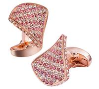Jyuiipcz Crystal Cufflinks for Men Fashion Irregular French Shirt Cufflinks Suits Accessories (Color : Rose Gold Color) (Gold) (Rose Gold Color)