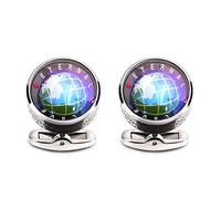 Jyuiipcz Fashion Earth Globe Cufflinks Classic Blue Round World Map Cuff Links for Men Jewelry French Shirt Business Wedding Gift (Color : Gold) (Gold) (Silver)