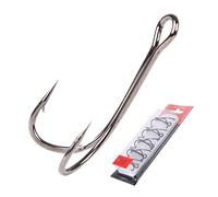 Jyuiipcz Fishing Hooks Fishing Hooks Double Hook 3/0#-2/0#10pcs 1/0#15pcs 4#-6# 20pcs High Carbon Steel Fishinghooks Fishing Tackle Fish Hooks (Color : Size 3-0) (Size 1 0)