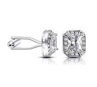 Jyuiipcz Men's Business Crystal Cufflinks Cufflinks Round Cufflinks Jewelry Wedding Gift Jewelry