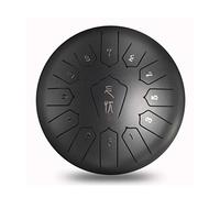 Jyuiipcz Steel Tongue Drum En Alliage D'acier 12inch 13 Sound Tambour ? Main Avec 1 Paire De Maillets + Sac De Rangement Pour Méditation Yoga Et Zen (Color : Stone Green) (Black)