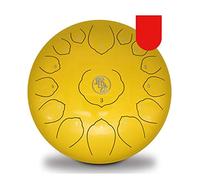 Jyuiipcz Steel Tongue Drum En Alliage D'acier 14inch 15 Sound Tambour ? Main Avec 1 Paire De Maillets + Sac De Rangement Pour Méditation Yoga Et Zen (Color : Blue) (Yellow)