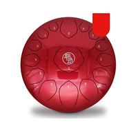 Jyuiipcz Steel Tongue Drum En Alliage D'acier 14inch 15 Sound Tambour ? Main Avec 1 Paire De Maillets + Sac De Rangement Pour Méditation Yoga Et Zen (Color : Blue) (Red)