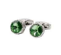 Jyuiipcz Wedding Cufflinks Men's Jewelry Gifts Retro Octagonal Blue Green Crystal Business Cuff Links