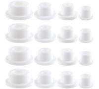 JYvivid 16 Pcs White Bathtub Jet Covers, Silicone Tube and Hole Plug, Waterproof Cover Hole Plugs, Pipe Tube Inserts for Bathtub Hole (4 Sizes)