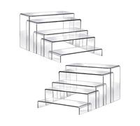 Jyvlucient Acrylic Display Risers 10PCS Acrylic Display Stand for Collectibles Jewelry Funko Pop Figures Toys Cupcake Dessert Decorations 5 Size