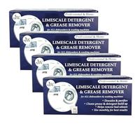 JYW Limescale & Grease Remover & Descaler Detergent for Cleaner Washing Machines & Dishwashers 10 x 50g Powder Sachets (Pack of 4)
