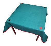 JYW Poker Table Cloth 47″ Square Green - Casino Card Table Cover Felt-Style Gaming Mat for Bridge, Poker, Mahjong & Card Games - Machine Washable Portable Poker Table Topper