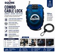 JYW Squire Retrac Max 90Cm Retractable Combination Cable Bike Lock 900mm