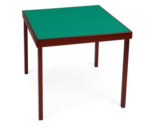 JYW Wooden Folding Bridge Poker Card Table Deluxe Portable Card Games Table Green Baize Felt Playing Surface Lockable Legs Heavy Duty Frame Home Casino Games Night