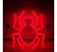 JYWJ Spider Double Sided Neon Signs,USB or 3-AA Battery Powered Neon Light,LED Desktop Wall Decoration,Various Parties,Decoration Of Business Premises(Red)