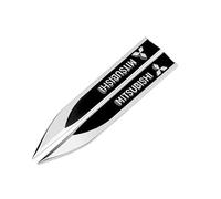 JYWLKQ Car Emblem for Mitsubishi i 2005-2013, Badge Logo Sticker Car Side Fender Rear Badge Emblems Rear Trunk Emblem Metal Decor Decal Replacement Accessories,A-Black