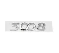 JYWLKQ Car Emblem for Peugeot 206 2009-2013, Badge Logo Sticker Front Rear Badge Emblems Rear Trunk Emblem Letters Decor Decal Replacement Accessories,3008-Silver