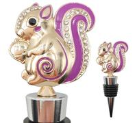 JYWYBF Crystal Squirrel Wine Stopper, Prosecco Stopper, Durable Wine Bottle Stoppers, Reusable Wine Stoppers for Wine Bottles, Bottle Stoppers for Prosecco and Wine