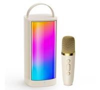 JYX Mini Karaoke Machine for Kids and Adults, Portable Bluetooth 5.3 Karaoke Speaker with 2 Wireless Microphones, Popular Birthday Gifts for Girls Boys Age 3-12+, Singing Machine with Party Lights