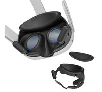 JYXEREM Open Facial Interface for Meta Quest 3 - Ice Silk PU Cushion Pad with Air Circulation Design, Improves Comfort and Visibility, Not Compatible with Quest 3S or Official Dock