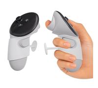 JYXEREM Rivet-Lock Finger Grips for Meta Quest 3 / Quest 3S / Quest 3S Xbox Edition - No-Strap Anti-Slip Controller Covers, Comfortable VR Hand Grips Accessories, White