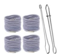JYXNU 4pcs Replacement Cord with Metal End Cap, Lanyards for Joggers and Hoodies 130 cm, Solid Cord with 2 Pcs Clip on Tool, for Sport and Daily, White-Grey