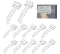 JYXNU Pack of 12 Parking Permit Holder Clip Transparent Ticket Holder Car Parking Permit Holder Windscreen Self-Adhesive Parking Permit Holder for Parking Disc Car Parking Ticket and Receipt