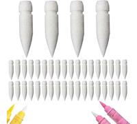 JYXNU Pack of 40 Replacement Tips for Acrylic Markers Replacement Pens with Soft Nylon Tip Brush Pens for Guangna 8101 8102 8106 8201 1-4 mm Writing Width for Drawing