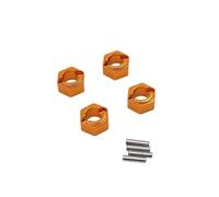 JYYTERD RC Accessories For FCX24 1/18 For FCX18 For Eazyrc For RocHobby FJ For Cruiser For Patriot 1/24 rc Car Upgrade Parts 4pcs Metal 7mm Wheel Hex Hub Adapter(Yellow)