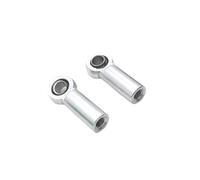 JYYTERD RC Car Accessories 2PCS RC Parts Metal Upgrade Positive Thread Reverse Length 18mm Hole 3mm Thickness 4.5mm Tie Rod Ball Buckle Modified(White)