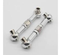 JYYTERD RC Car Accessories For HSP 102017 122017 2pcs Front/Rear Linkages For Sonic For Servos For Link 02012 (10391) 1/10 RC Upgrade Parts 94122 94123 Modified(Silver)