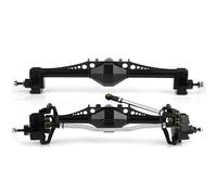 JYYTERD RC Car Front Rear Axle For Axial For Capra UTB10 1/10 RC Remote Control Car Upgrade Parts Metal CNC Portal Front And Rear Axle Set(Black)