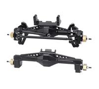 JYYTERD RC Car Front Rear Axle For Axial For Capra UTB18 1/18 RC Car Upgrade Parts Aluminum Alloy Front And Rear Portal Axles Set(Black)