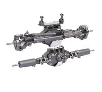 JYYTERD RC Car Front Rear Axle For Axial For SCX10 II 90046 90047 RC Crawler Truck Car Spare Parts For Alloy Front Rear Axle Bridge(Gray)