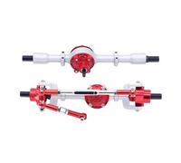 JYYTERD RC Car Front Rear Axle For WPL For JJRC C14 C24 B14 B24 B16 B36 1/16 rc Car Upgrade Parts Alloy Front And Rear Axle Assembly(Red B)
