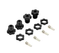 JYYTERD RC Car Parts For Traxxas For E-Revo For E-Maxx For Summit For For Revo 3. 5353X 1/10 17mm Hex Nuts Splined Wheel Hubs RC Upgrade Car Parts(Black)