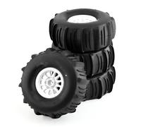 JYYTERD RC Car Tires For ARRMA For Mojave For TRAXXAS 1/7 Off-road For Buggy For Desert Short Course Truck 4Pcs 138mm Sand Tire 17mm Wheel Hex(White)