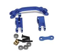 JYYTERD RC Car Upgrade Parts For Arrma For Senton For Granite For Typhon 1/10 rc Car Parts Steering Bellcrank And Link With Ball Bearing(Blue)