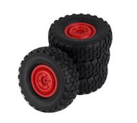 JYYTERD RC Car Upgrade Parts For MN D90 For MN98 For MN99S For WPL C14 C24 C34 B14 B24 For LDRC P06 rc Car Parts Accessories 4pcs 72mm Soft Tire Wheel(Red)