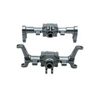 JYYTERD RC Crawler Axle For FMS For FCX24 For Xiaoqi 1/24 Remote Control Car Spare Parts Metal Upgrade CNC Process Front And Rear Axle Assembly Shell(Gray)