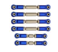 JYYTERD RC Links Linkage For Arrma For Granite For SENTON For VORTEKS For Typhon For Big For Rock 1/10 rc Car Upgrade Parts Metal Tie Rod Link Set(Blue)