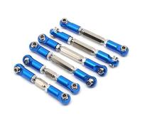 JYYTERD RC Links Linkage For Arrma For SENTON For VORTEKS For Typhon For Big For Rock 1/10 rc Car Upgrade Parts Metal Tie Rods Linkage Links Set(Blue)