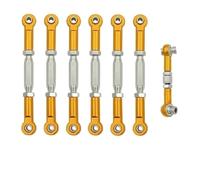 JYYTERD RC Links Linkage For Traxxas For Slash 4X4 For VXL 2WD For Rustler 1/10 rc Car Upgrades Parts Metal Turnbuckles Camber Link Rod Linkage Set(Yellow)