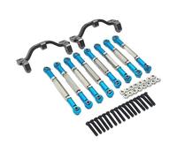 JYYTERD RC Links Linkage For WPL C14 1/16 rc Car Part Aluminum Alloy Steering Link Rod Set 10piece Wheelbase Rc(Blue)