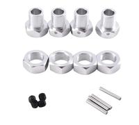 JYYTERD RC Parts For Arrma For Kraton For Outcast 1/10 rc Car Upgrades Parts Accessories 4Pcs Metal Extended Wheel Hex Hub Adapter(Silver)