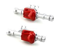 JYYTERD RC Parts For Traxxas For TRX-4 2pcs 1/10 RC Crawler Car Upgrade Parts Metal Front And Rear Axle Housing With Differential Cover(Silver)