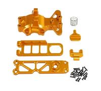JYYTERD RC Vehicles Parts For MJX For HYPER For GO 1/16 16207/08 H16 H16BM H16PL H16V3 M162 M163 rc Car Front Upper Gearbox Cover Battery Clip Upgrade Metal Accessories(Yellow)
