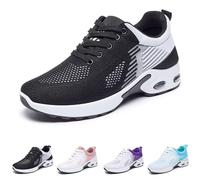 jyyyou Orthopedic Running Shoes,Orthopedic Sneakers for Women, Orthotic Fashion Sneakers Tennis Shoes,Arch Support Walking Shoes for Plantar Fasciitis Pain Relief (Black,UK:6.5)