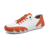 jyyyou Women's ltalian Handmade Colorblock Sneakers,Orthopedic Sneakers for Women,Women Breathable Diabetic Shoes,Soft Sole Arch Support Walking Shoes Orthopedic Shoes (Orange,42)
