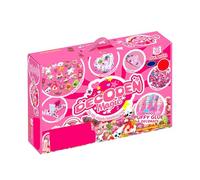 JYZ DIY Decoden Craft Kit, Complete Art Set with 6 Puffy Glues, 50 Mixed Charms & Beads, Professional Tools, Sculpting Tool & Hair Clips