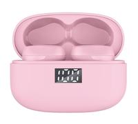 JYZ Wireless Metallic In-Ear Earbuds with LED Charging Case & 4-Mic ENC - True Wireless Stereo Earphones with Touch Controls, Extended Battery Life & Sweat-Proof Design - Pink Colour Option (Pink)