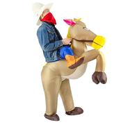 JYZCOS Inflatable Cowboy Costume Western Fancy Dress for Men Women Halloween Party Suit - - One size